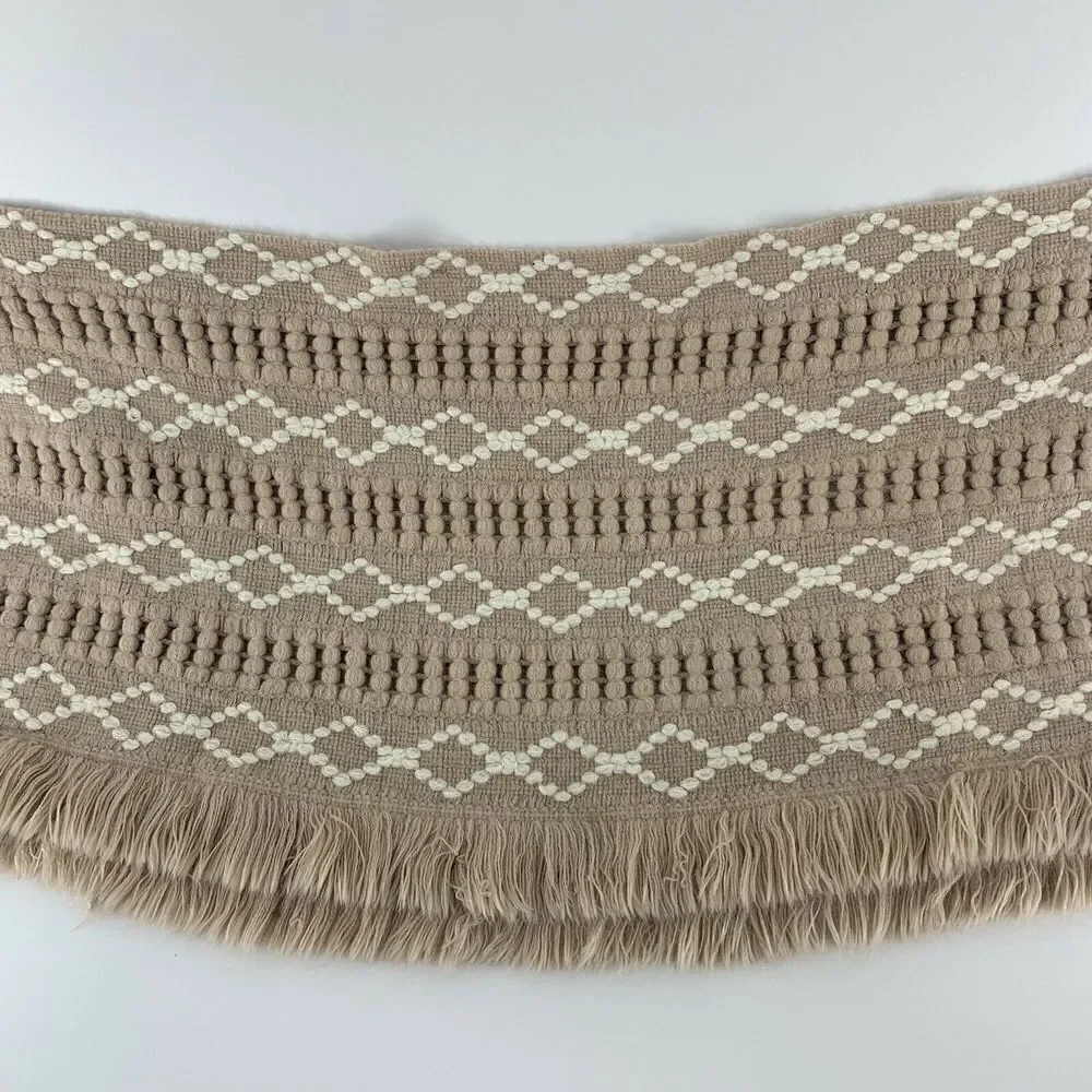 Caroline Hill Pink Fringe Trim Infinity Scarf